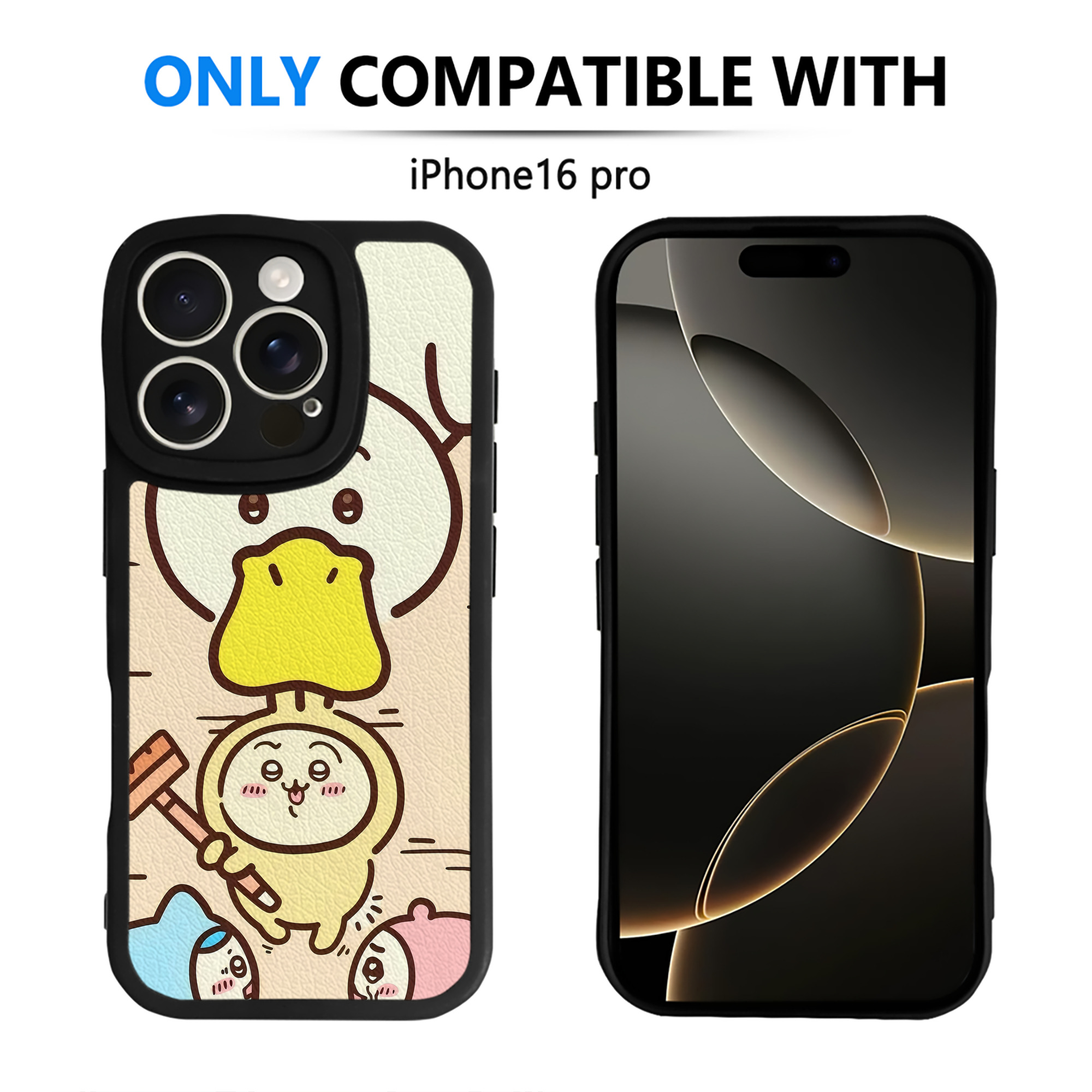（画像用） ちいかわ Chii-kawa 【iPhone 16シリーズ対応】シリコンスマホケース（レザー調） 材質：シリコン